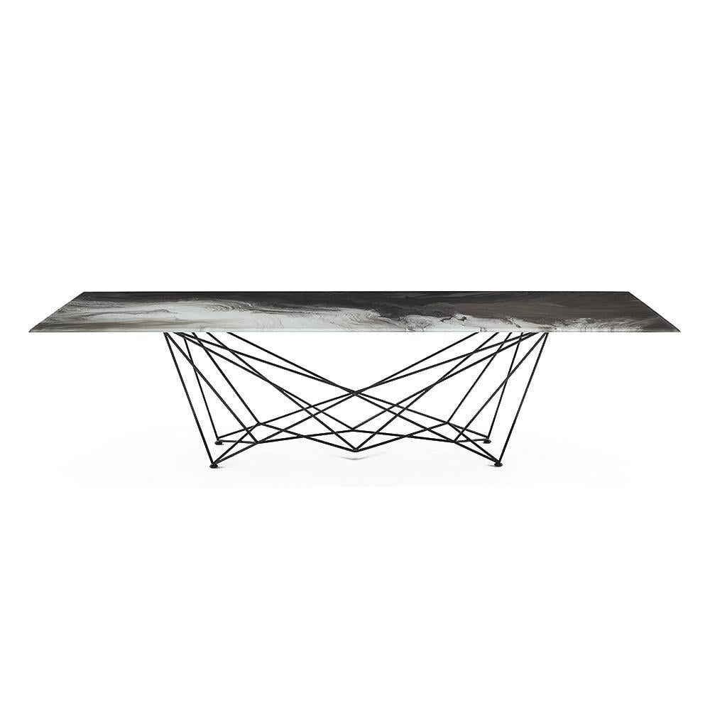 GORDON CRYSTALART Rectangular metal table