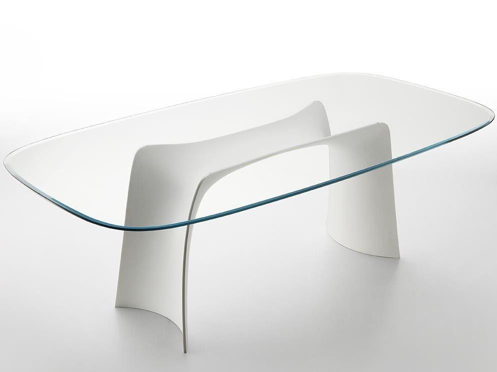 MOONLIGHT Rectangular glass table