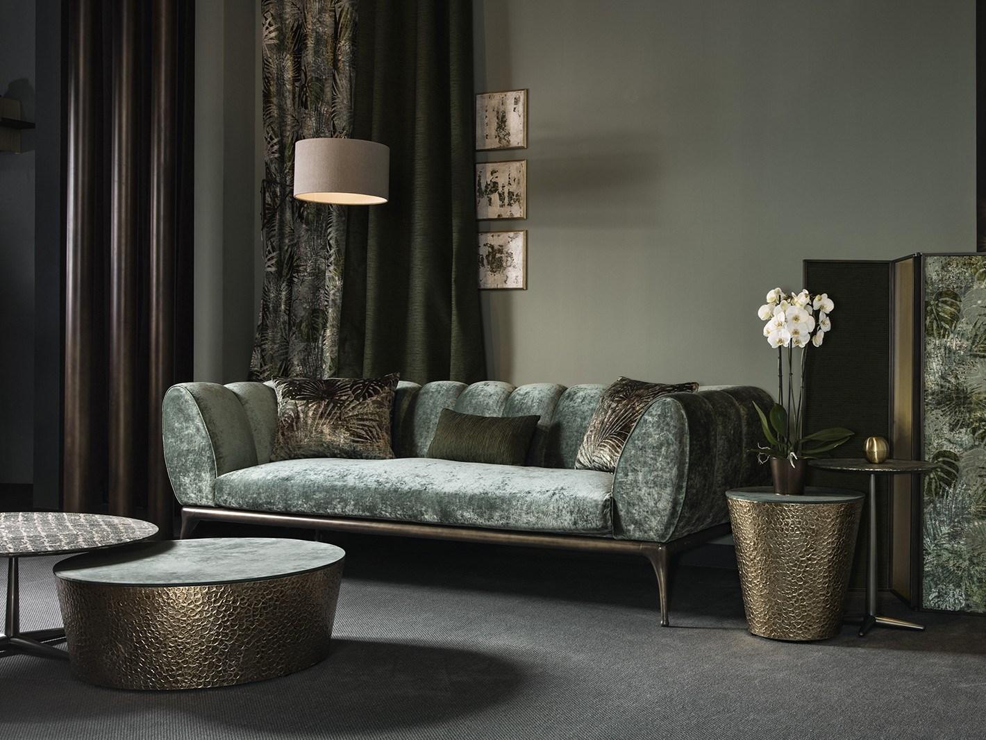 ISEO 3 seater velvet sofa