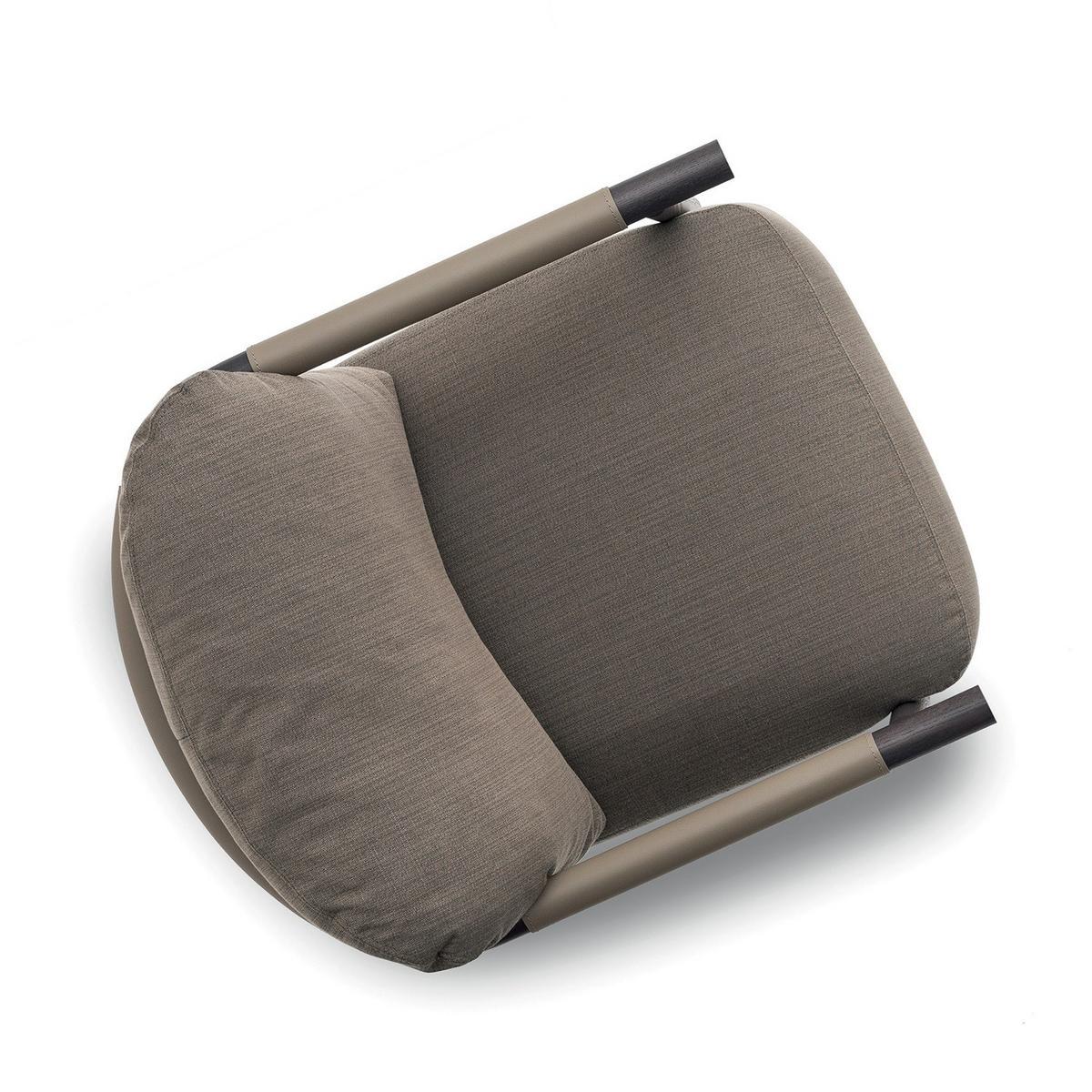 NATHY Upholstered fabric easy chair with armrests