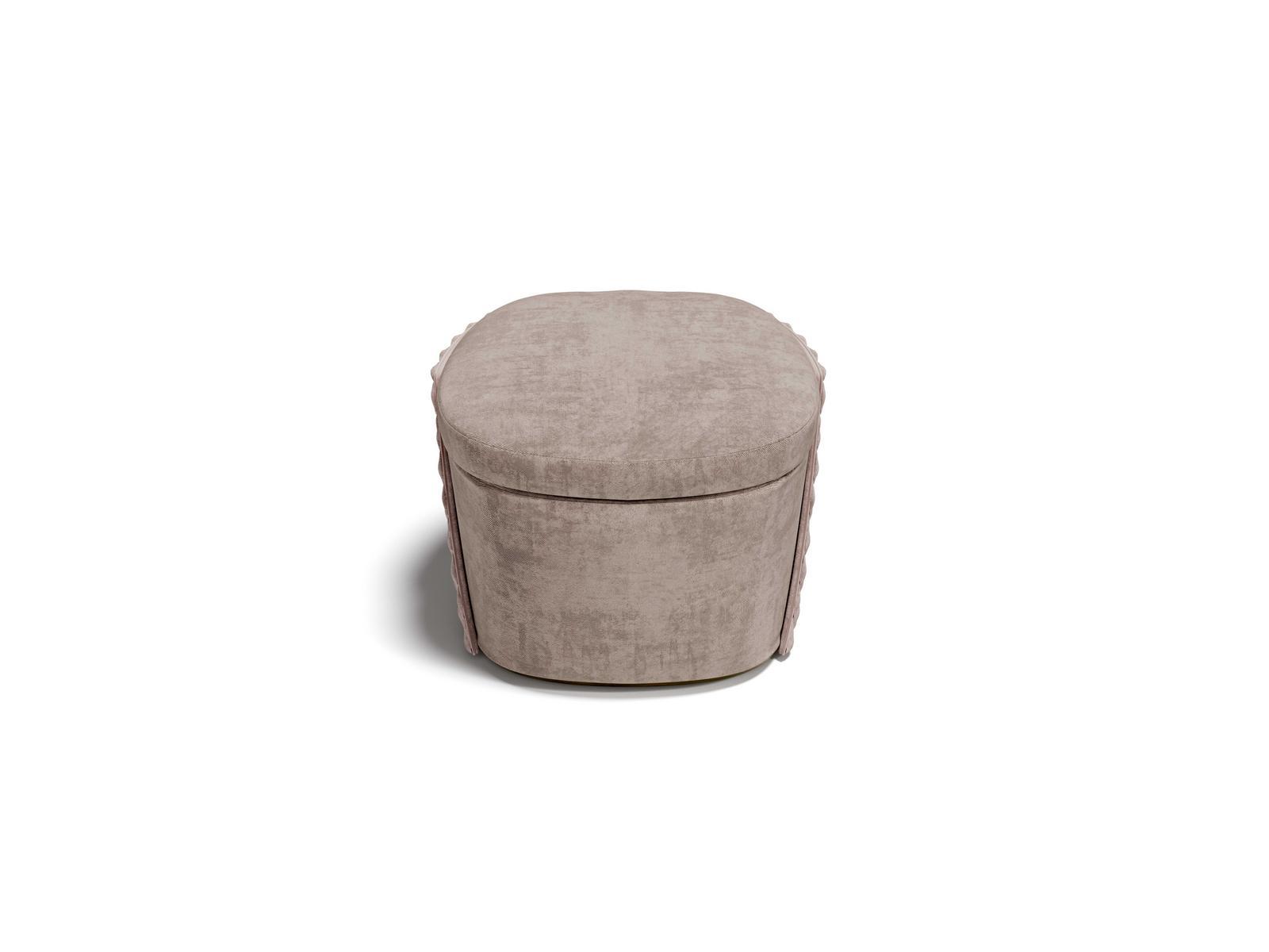 MAJESTIC M Oval fabric pouf