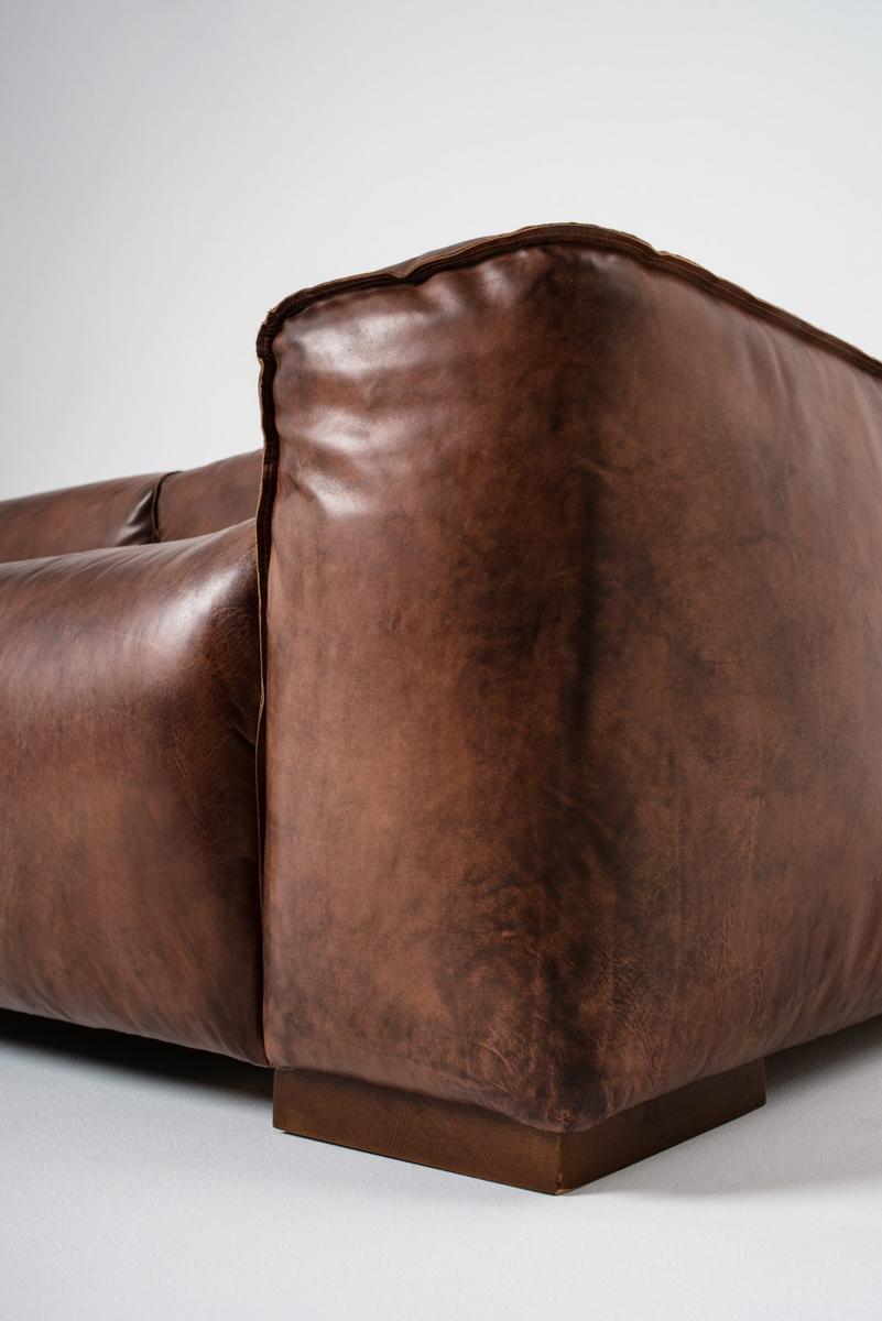 LAZY 3 seater leather sofa