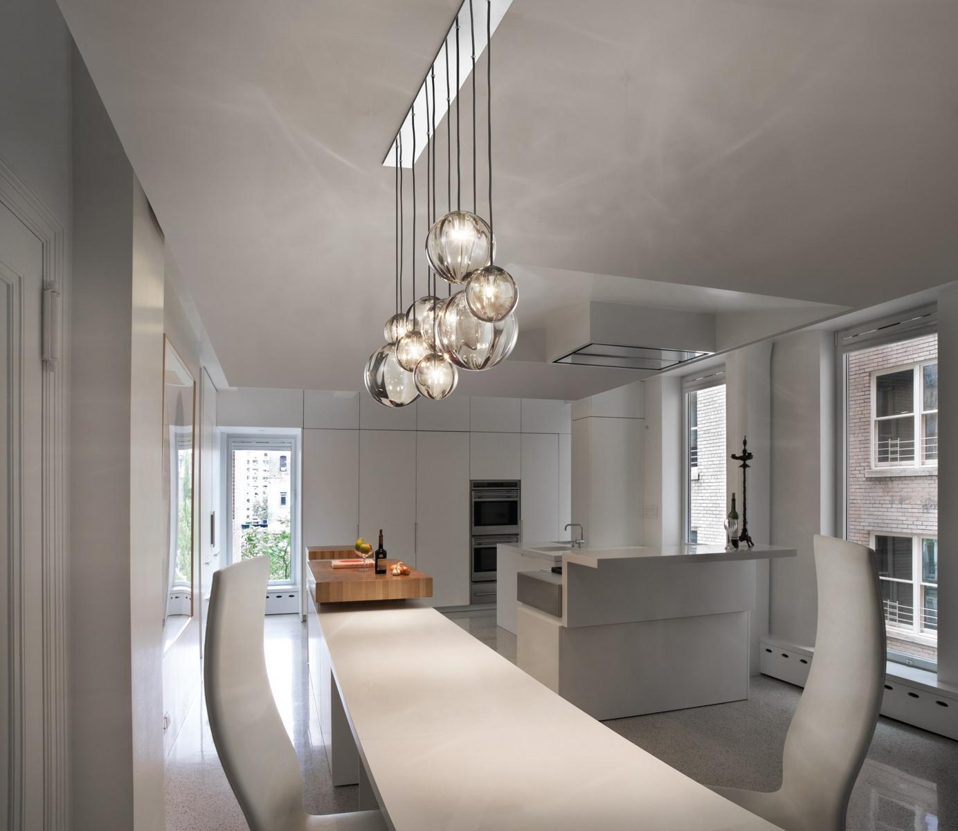 PUPPET SP L Direct light blown glass pendant lamp