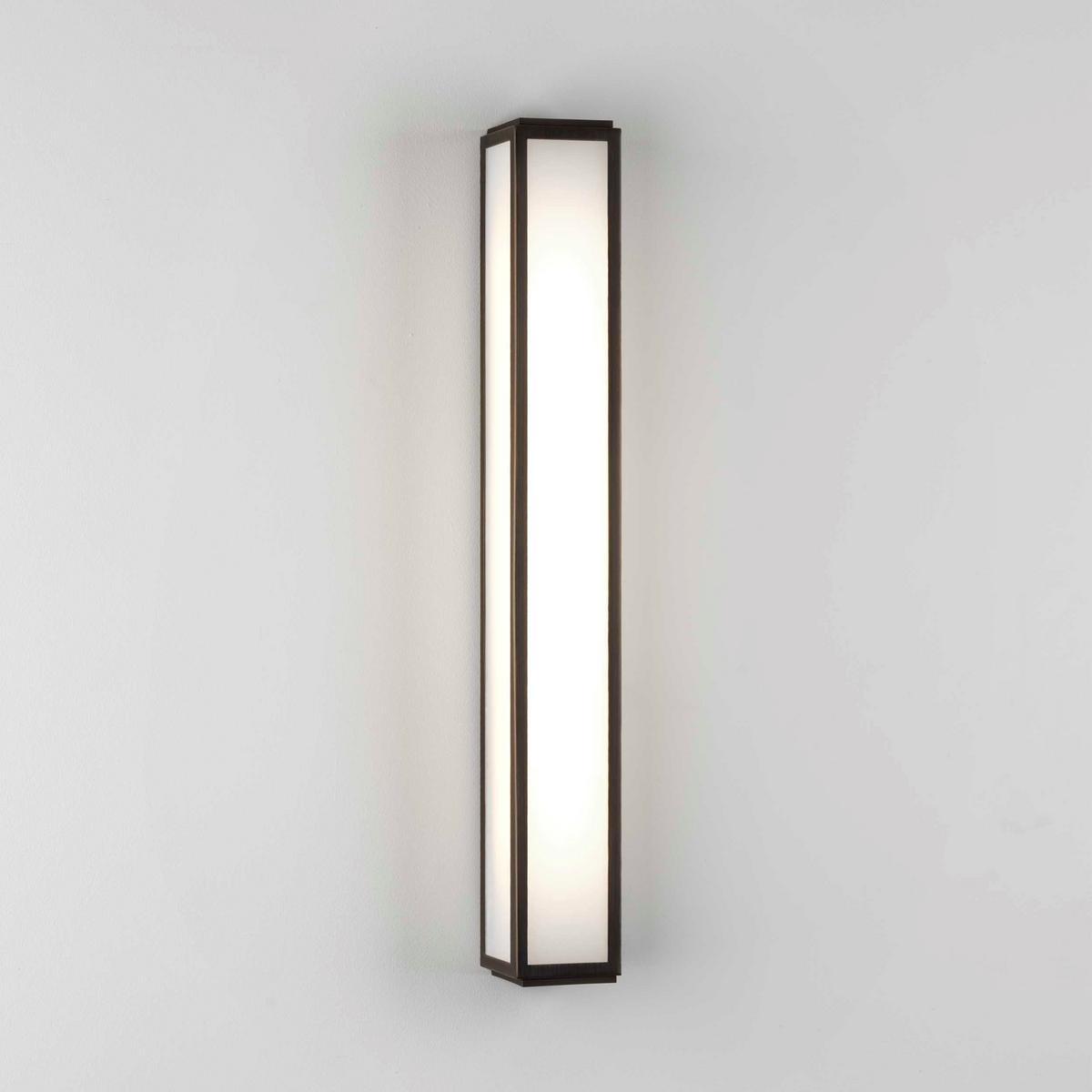 MASHIKO LED glass and steel wall lamp for bathroom