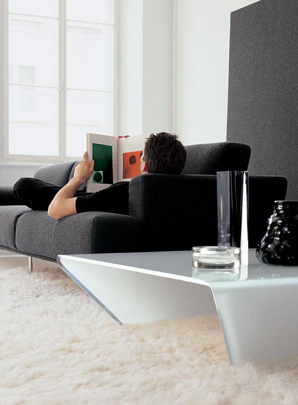 RUBINO Rectangular crystal coffee table