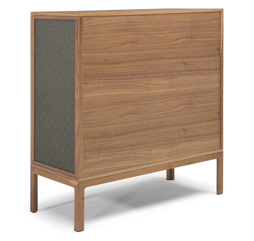 CRATE Solid wood highboard with sliding doors