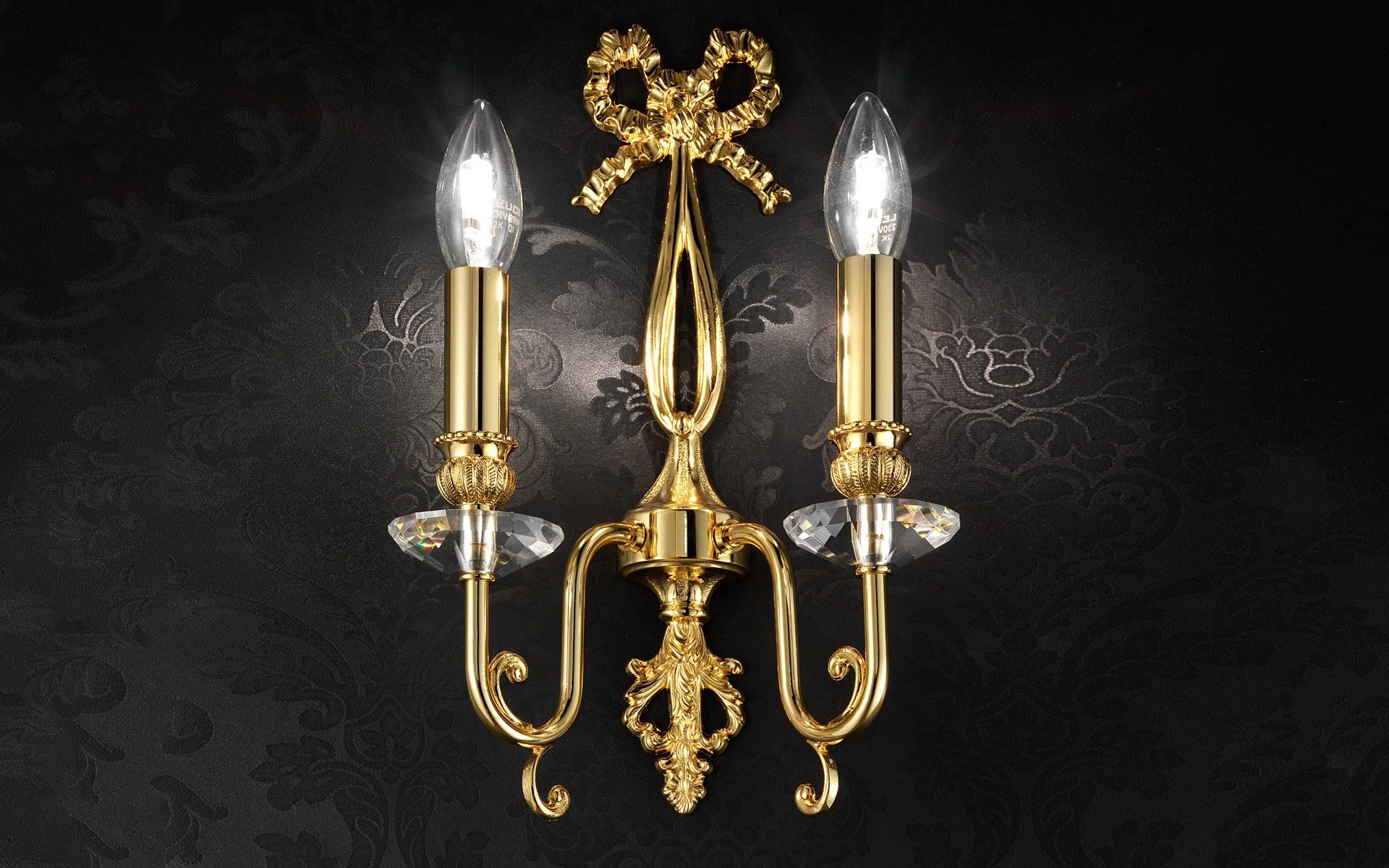 BRASS & SPOTS VE 1079 A1/A2 Incandescent brass wall lamp