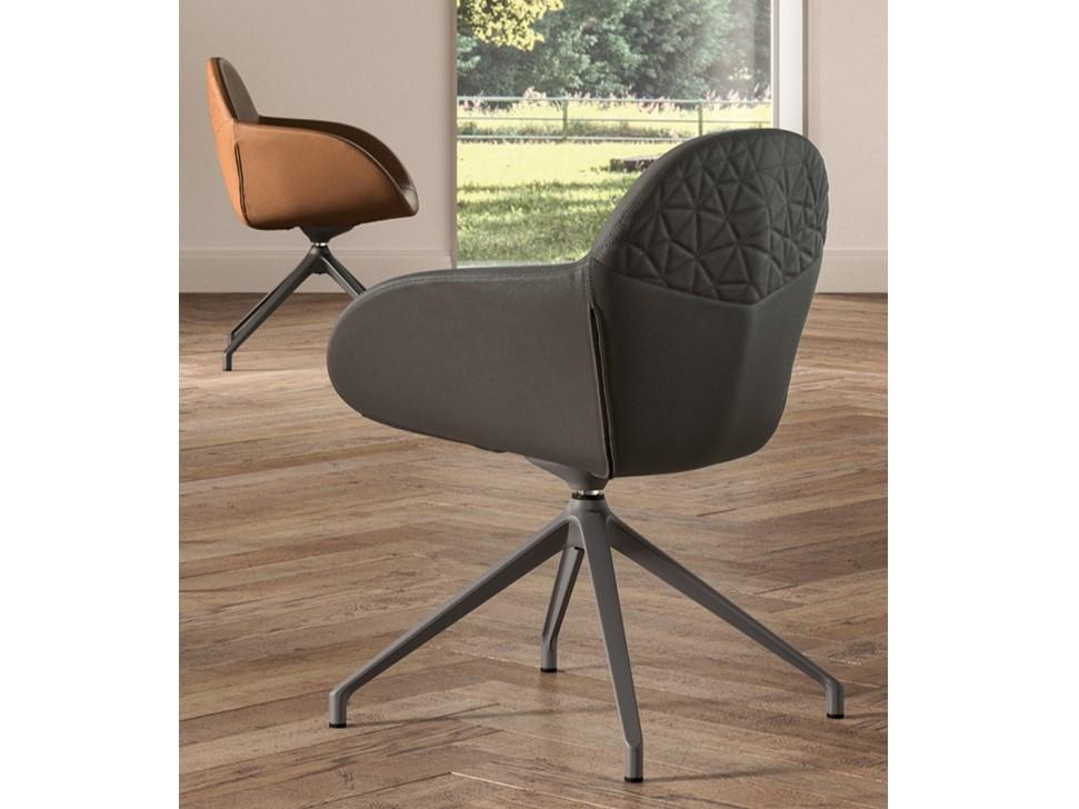 ZELDA Swivel upholstered chair