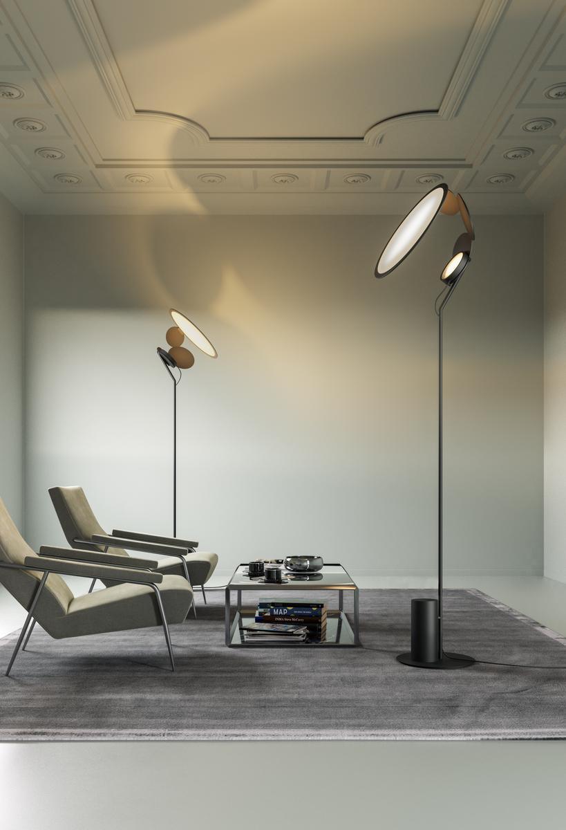 CUT LED indirect light aluminium floor lamp