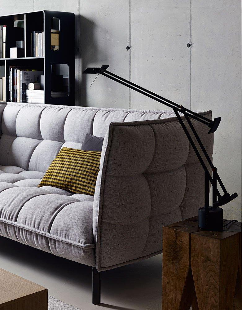 HUSK Tufted fabric sofa