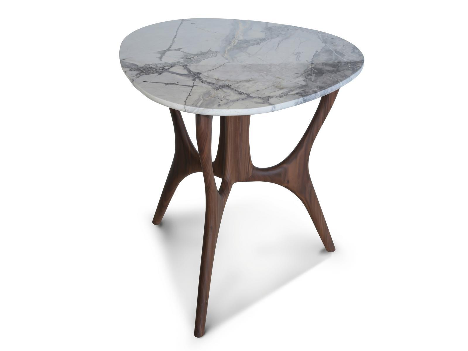 DEDALO Calacatta Oro marble high side table