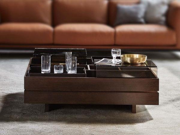 ST. GERMAIN Wooden coffee table with storage space