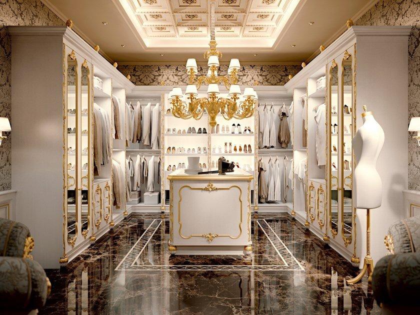 OPERA Corner wooden walk-in wardrobe