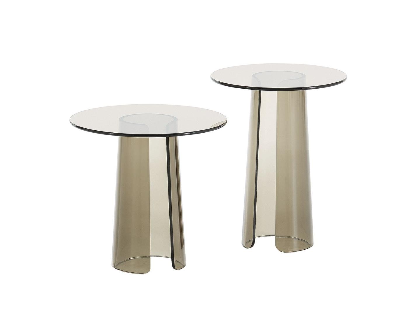 ORBIT Round glass coffee table