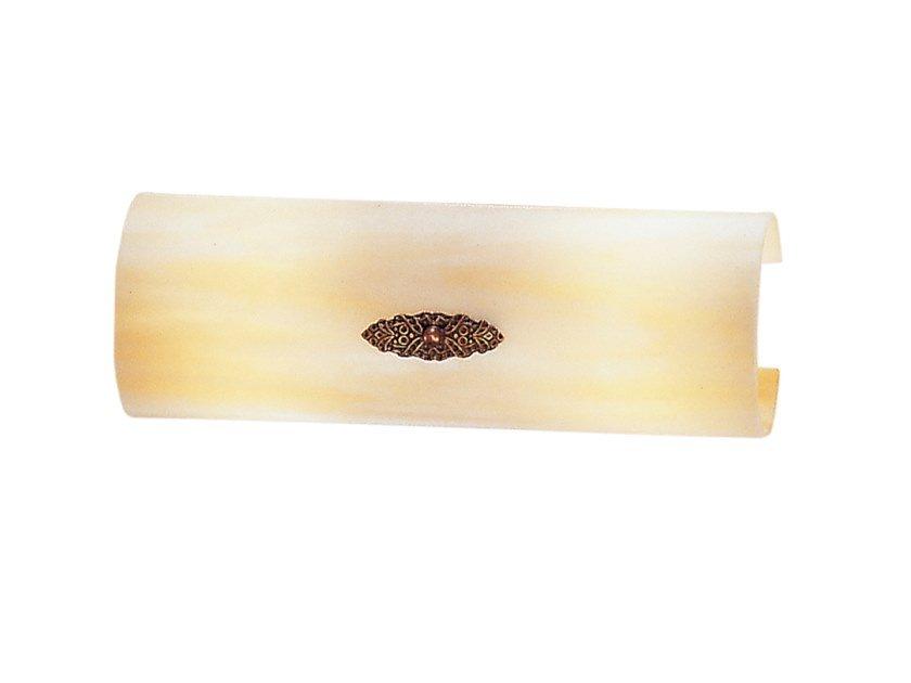 BRIAN 4001/A2 Antique Brass finish wall light with onyx glass