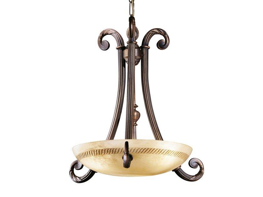 VIVIENNE 2500/3 Rust chandelier with alabaster