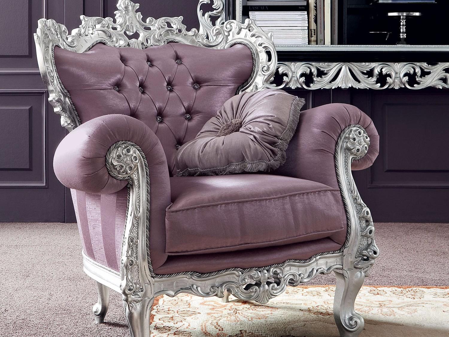13411 Tufted fabric armchair with armrests