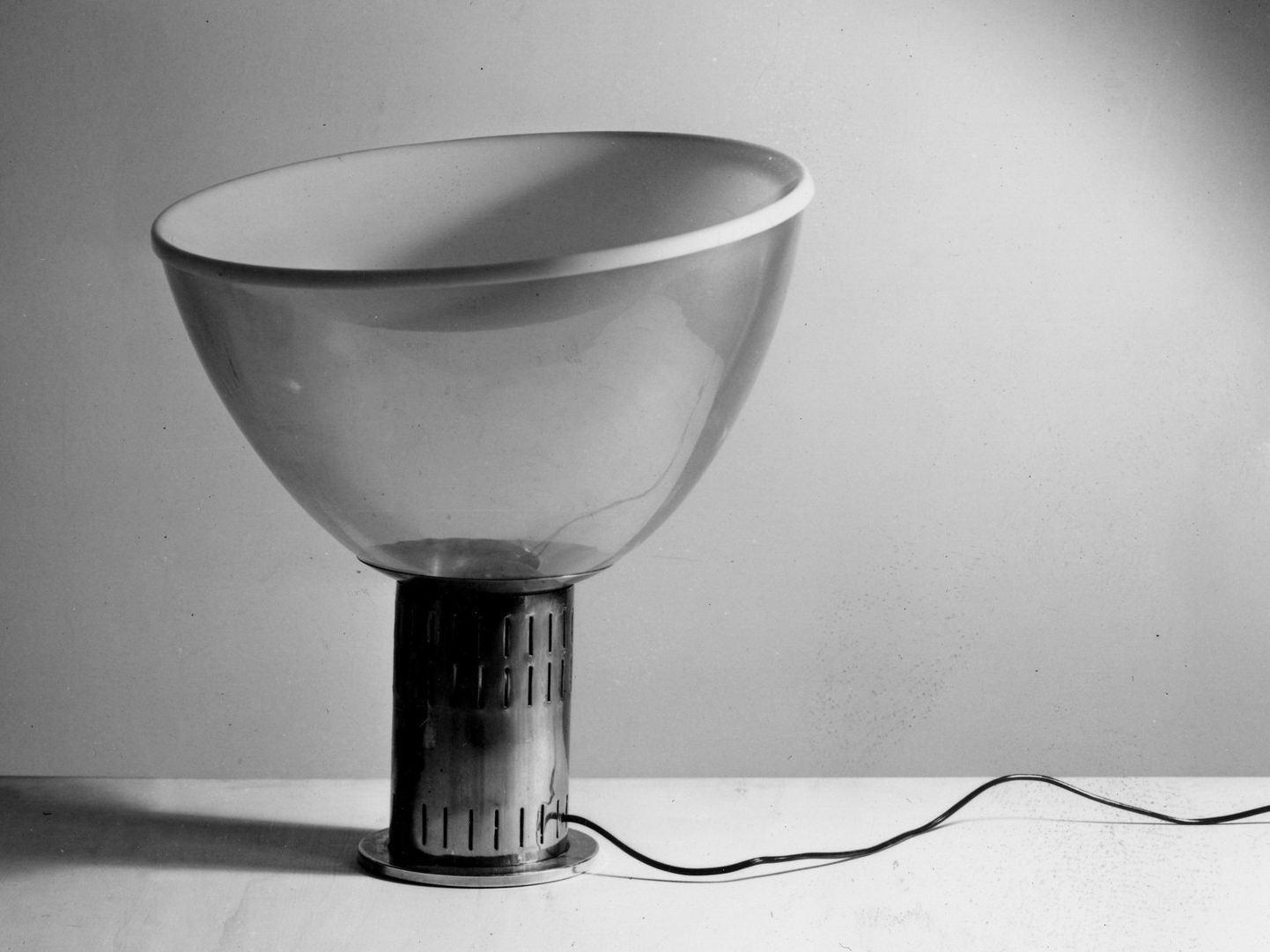 TACCIA SMALL LED indirect light glass and aluminium table lamp TACCIA SMALL LED indirect light glass and aluminium table lamp
