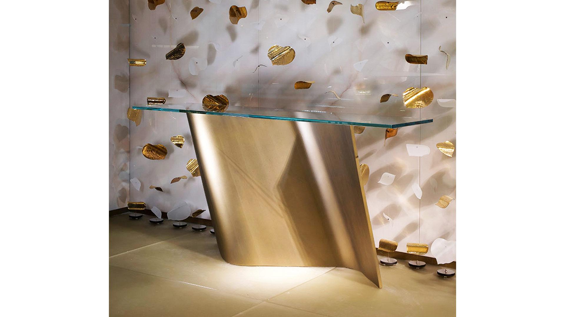 ESSE Rectangular glass console table