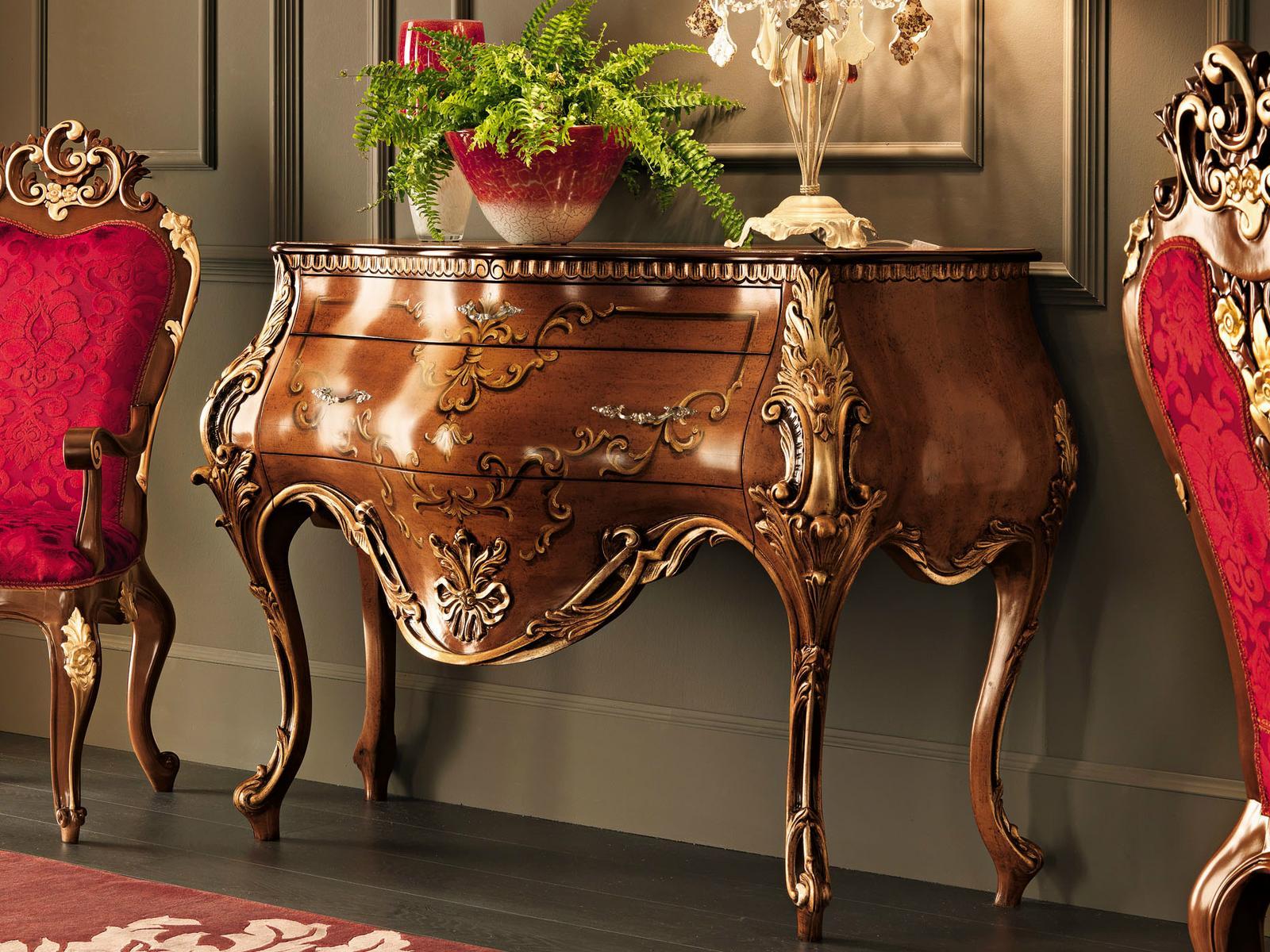 11607 Solid wood console table with drawers