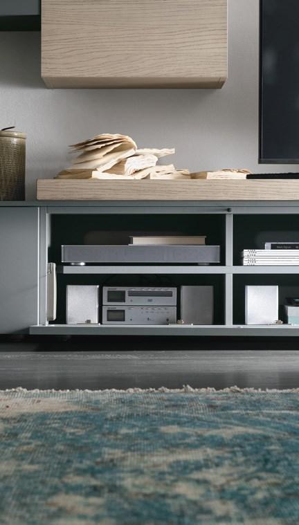 MEDIA BOX TV cabinet with flap doors