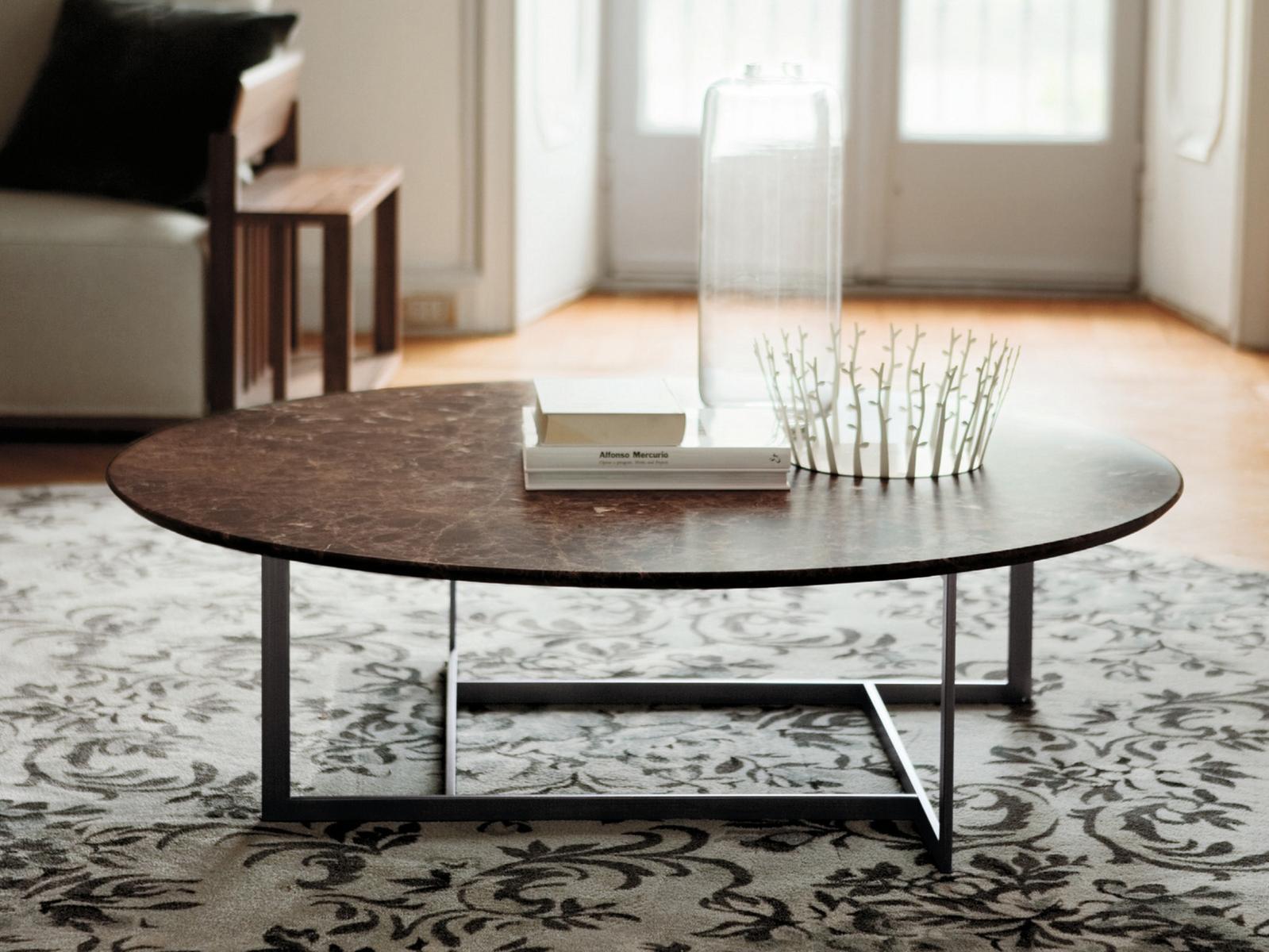 LONDRA 5 Round marble coffee table