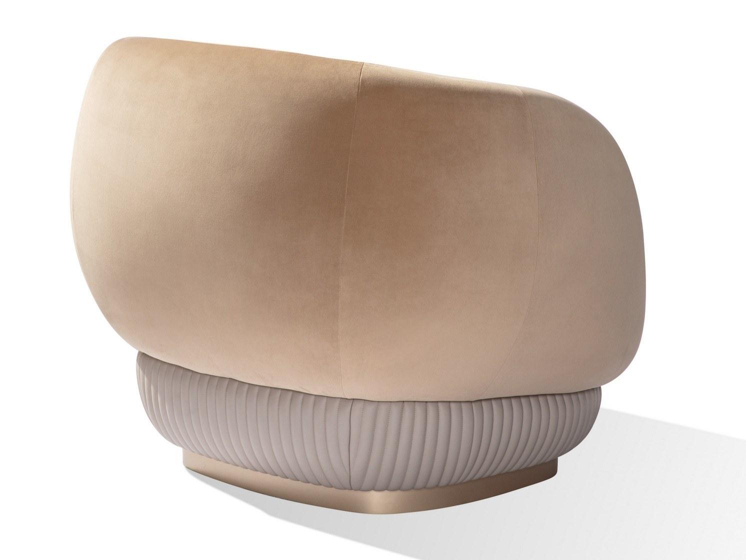 MOON Nabuk armchair with armrests