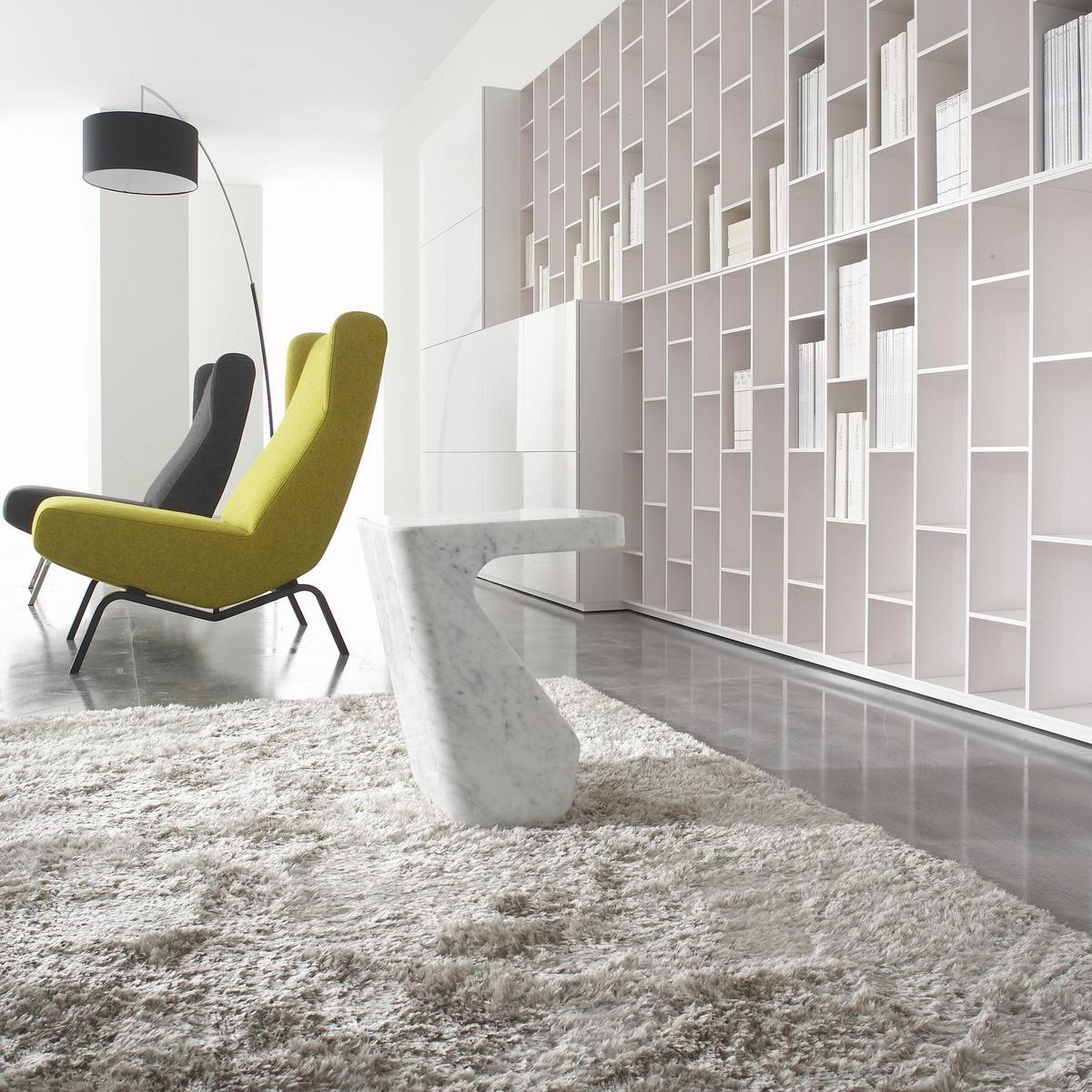 STUMP Low rectangular Carrara marble coffee table STUMP Low rectangular Carrara marble coffee table