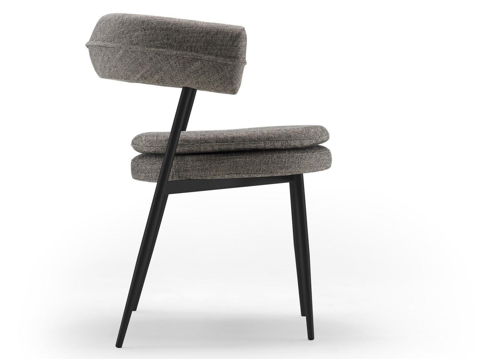 NENA Upholstered fabric chair with armrests