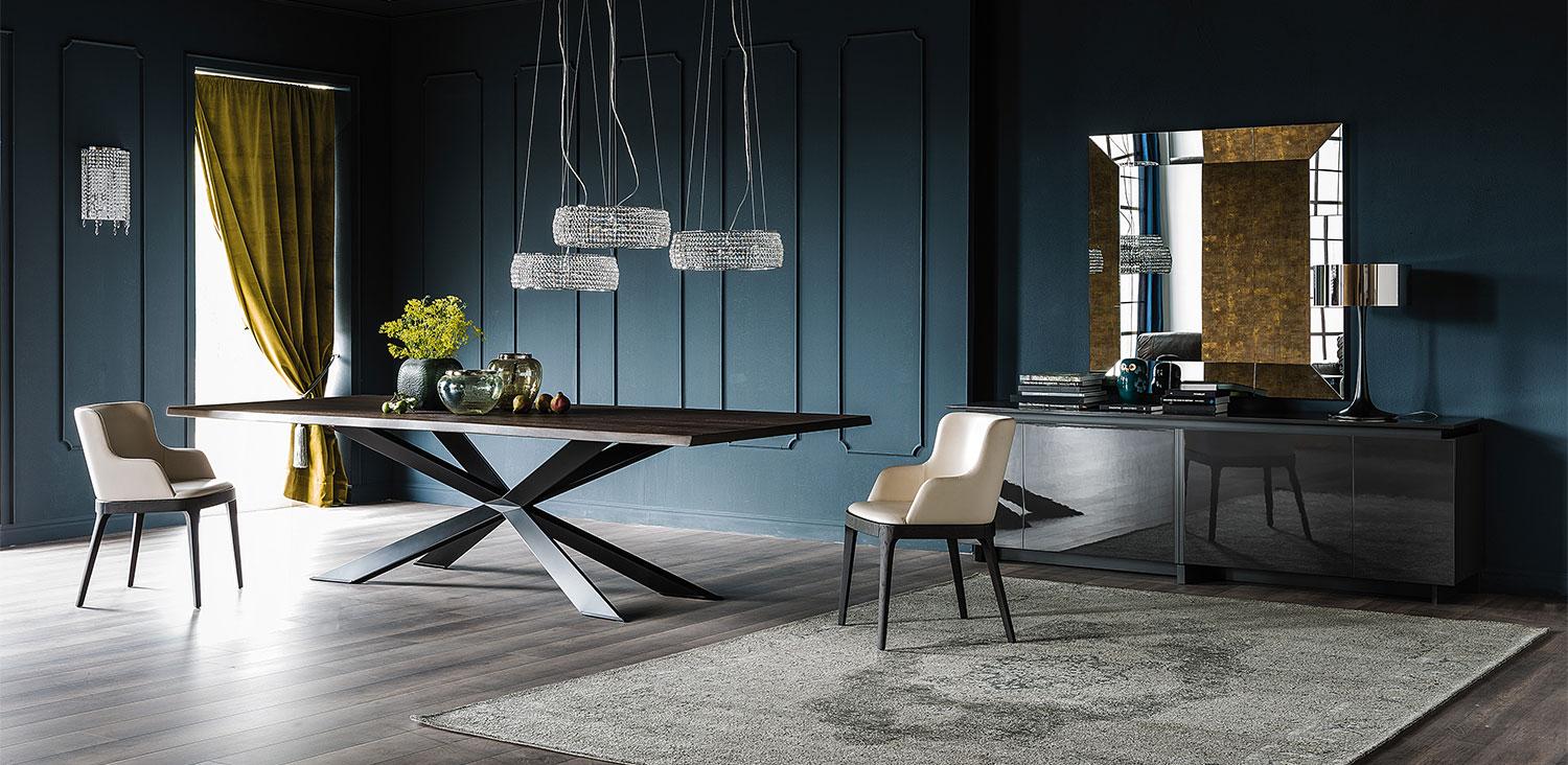 SPYDER WOOD Rectangular veneer table