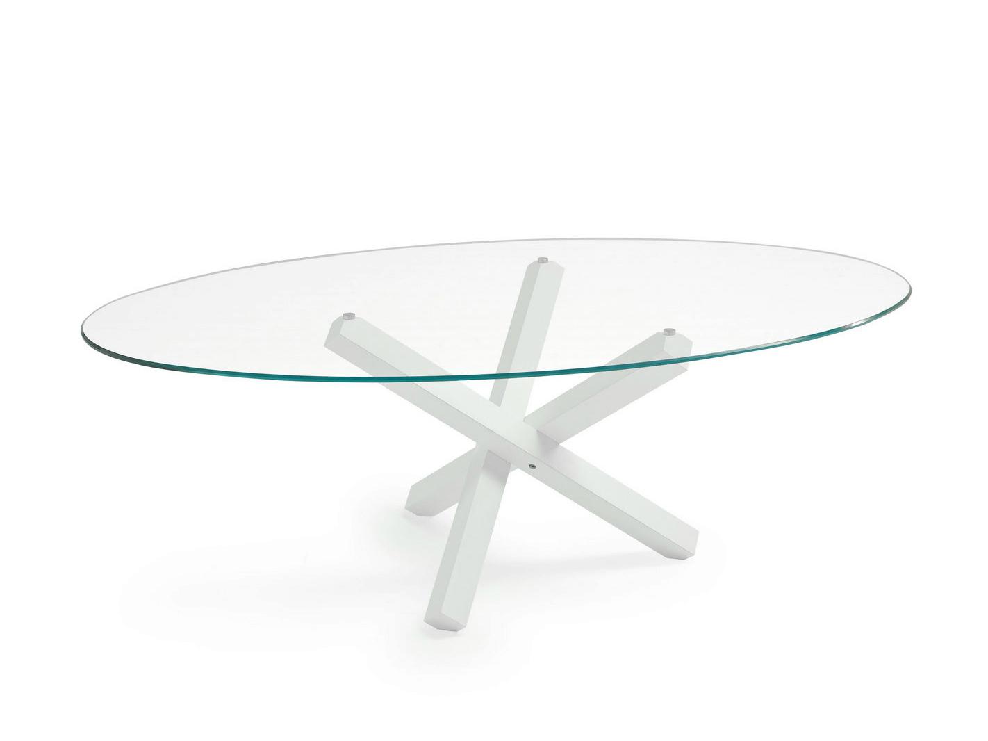AIKIDO ELLIPTICAL Oval glass table