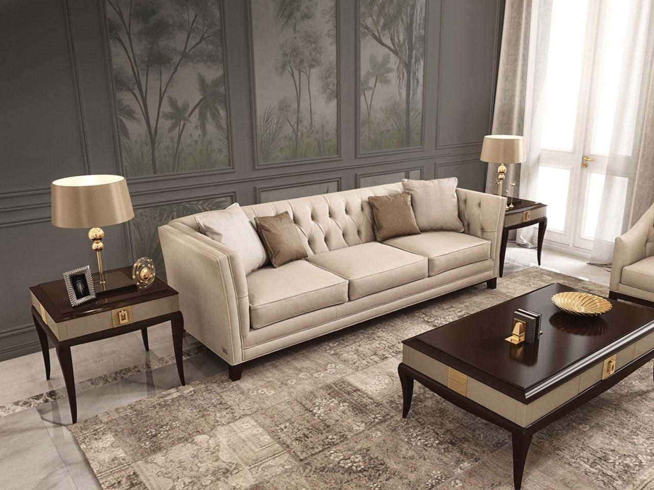 PR.637 3 seater velvet sofa