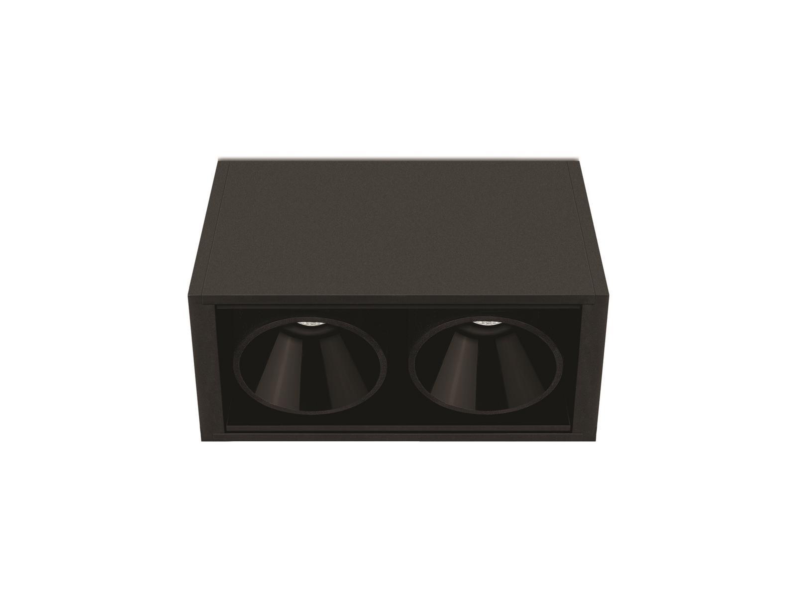 BLACK FOSTER SURFACE 2 LED multiple aluminium spotlight