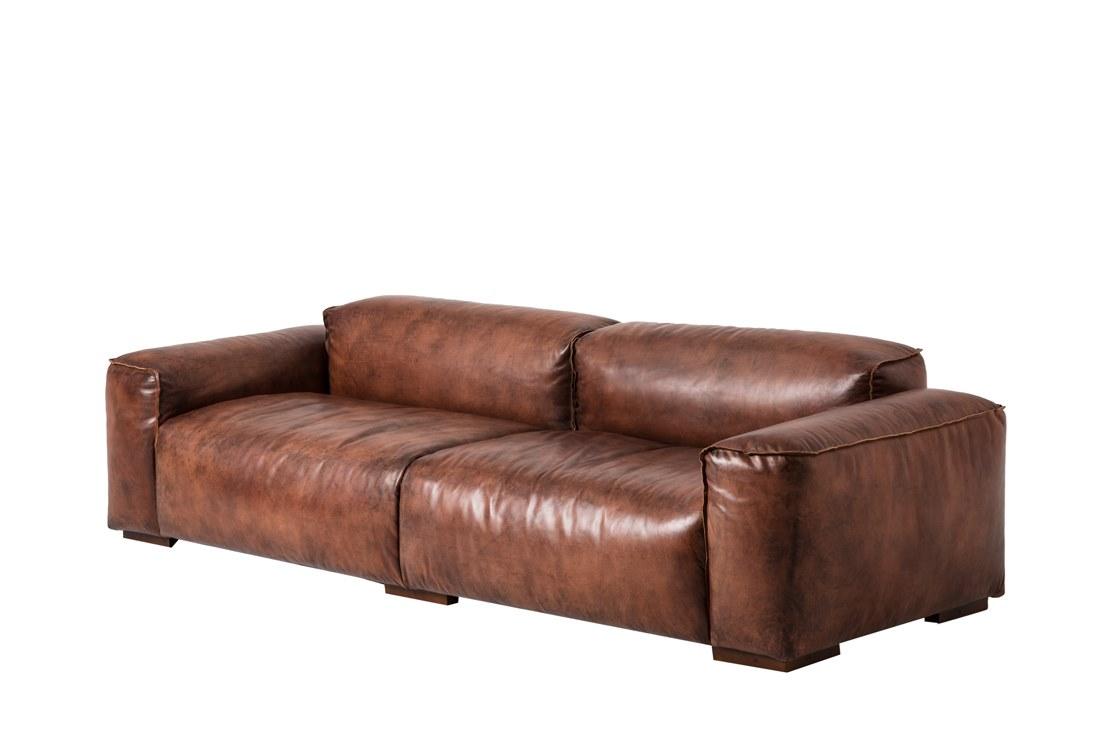 LAZY 3 seater leather sofa