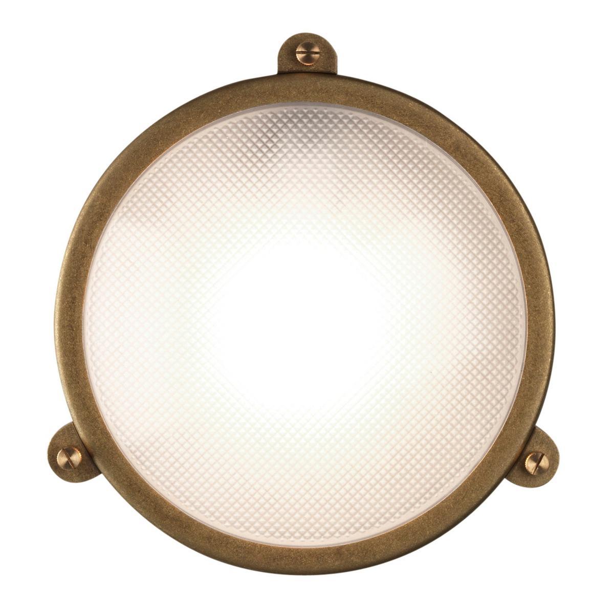 MALIBU LED outdoor wall lamp in brass and glass