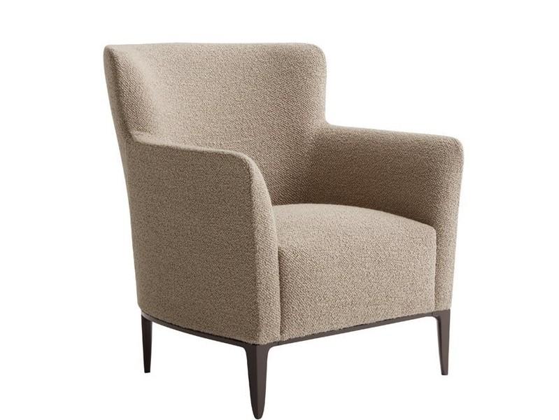 GENTLEMAN Fabric armchair with armrests