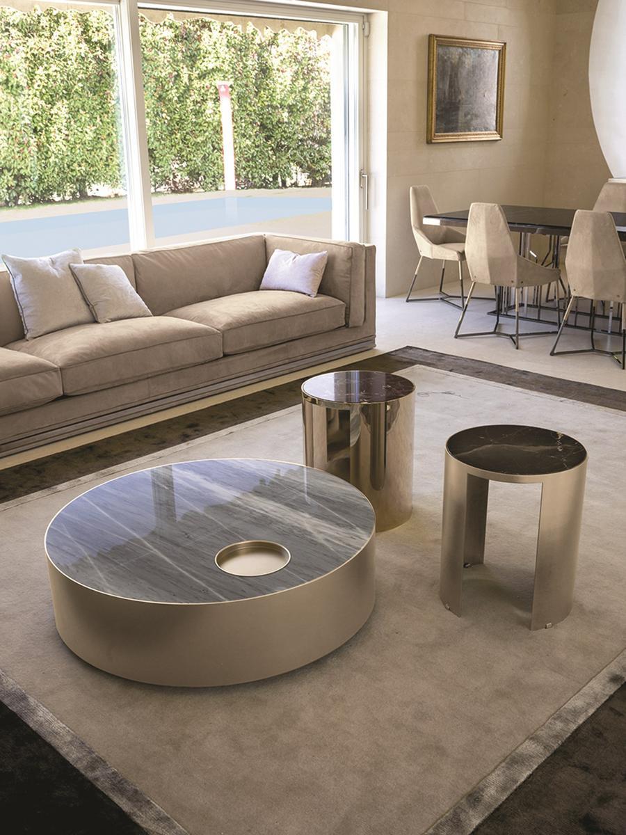 SUN Round metal coffee table