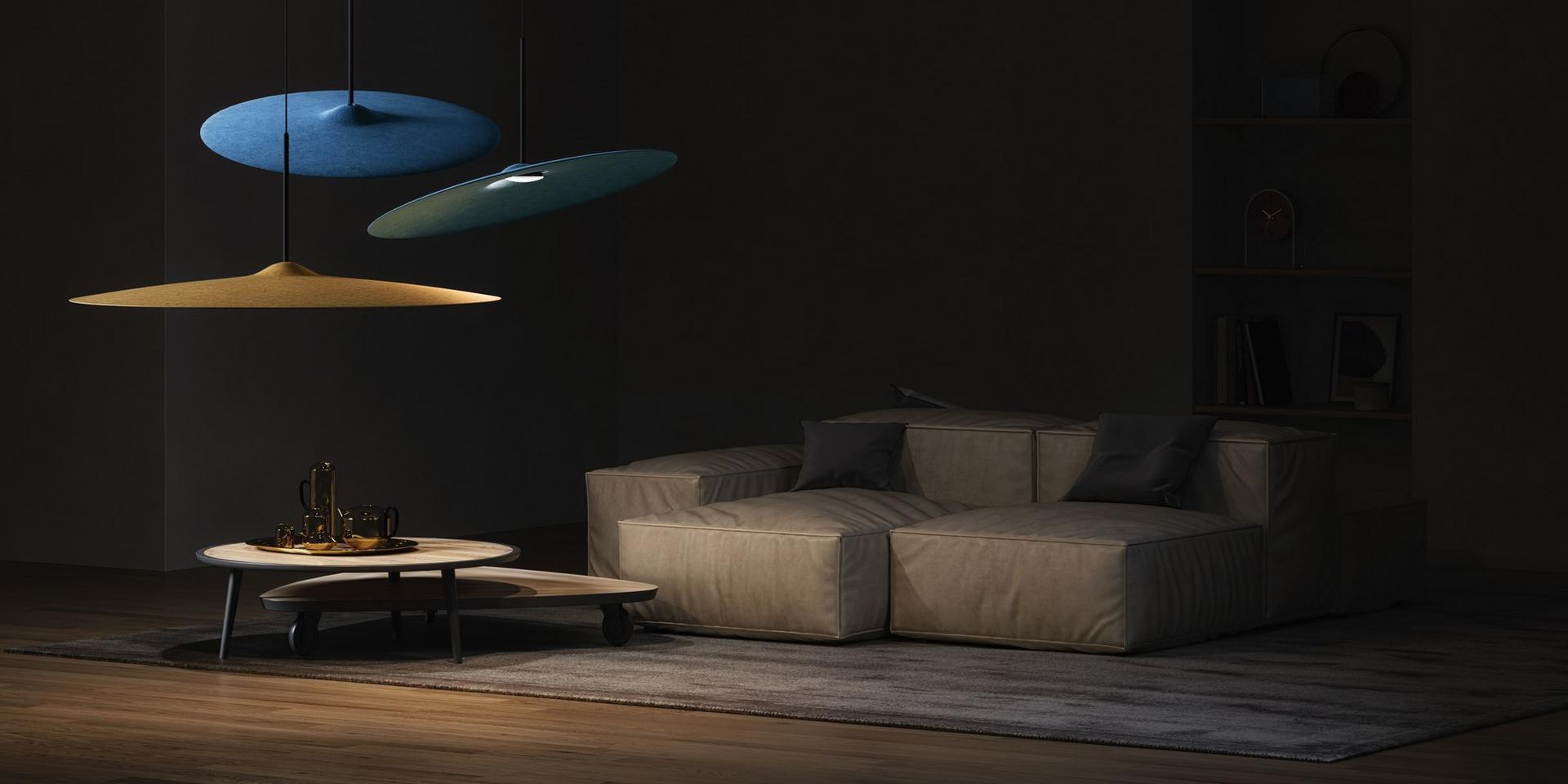 ACUSTICA LED acoustic recycled PET pendant lamp