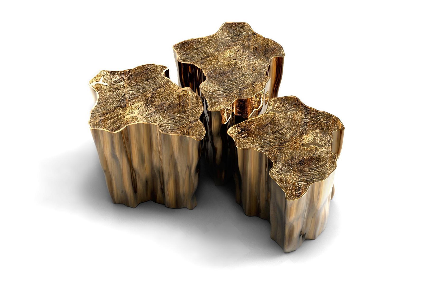 EDEN SERIES Brass coffee table for living room