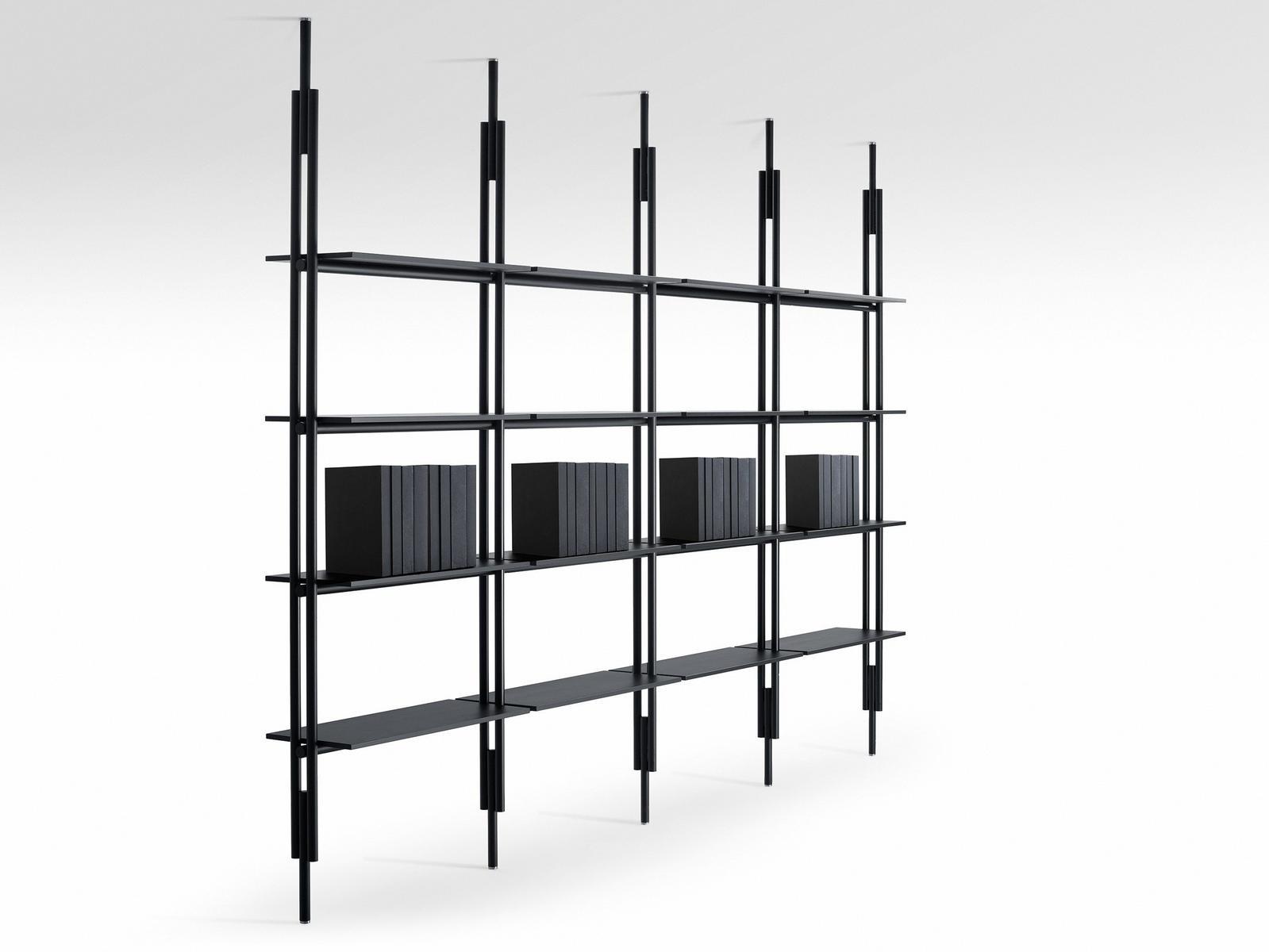 JACK Open floor-ceiling mounted bookcase