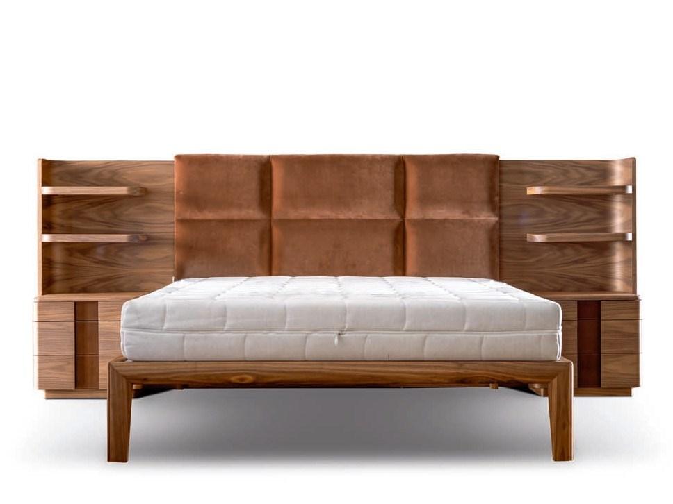 YORK Double bed with integrated nightstands