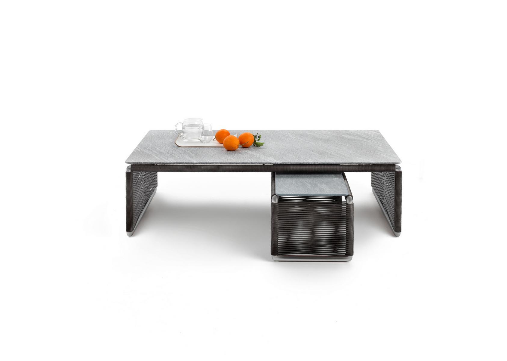 TINDARI Rectangular stone garden side table