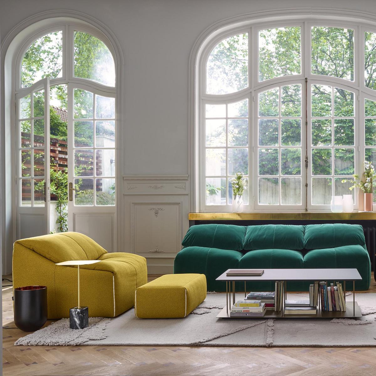 PLUMY Fabric armchair with removable cover