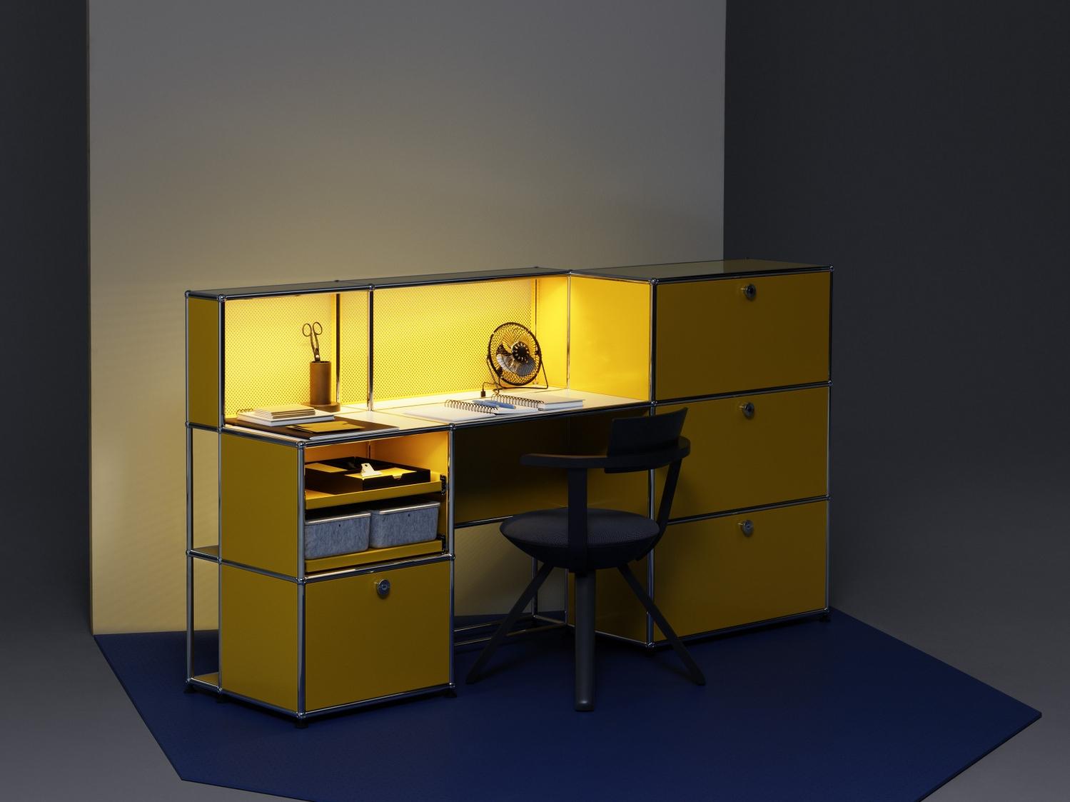 HALLER E Sectional office desk with drawers