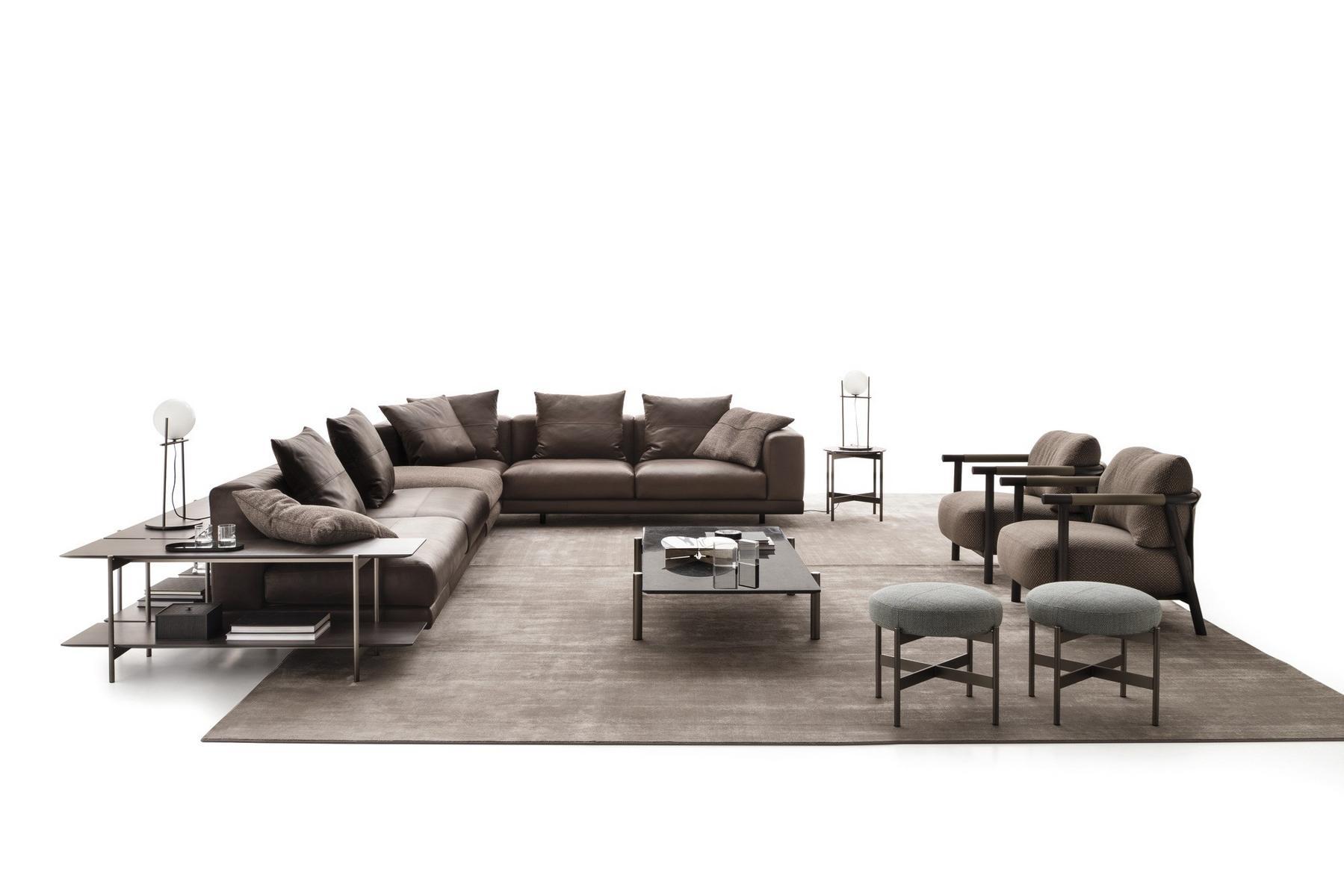 ERYS Upholstered fabric stool