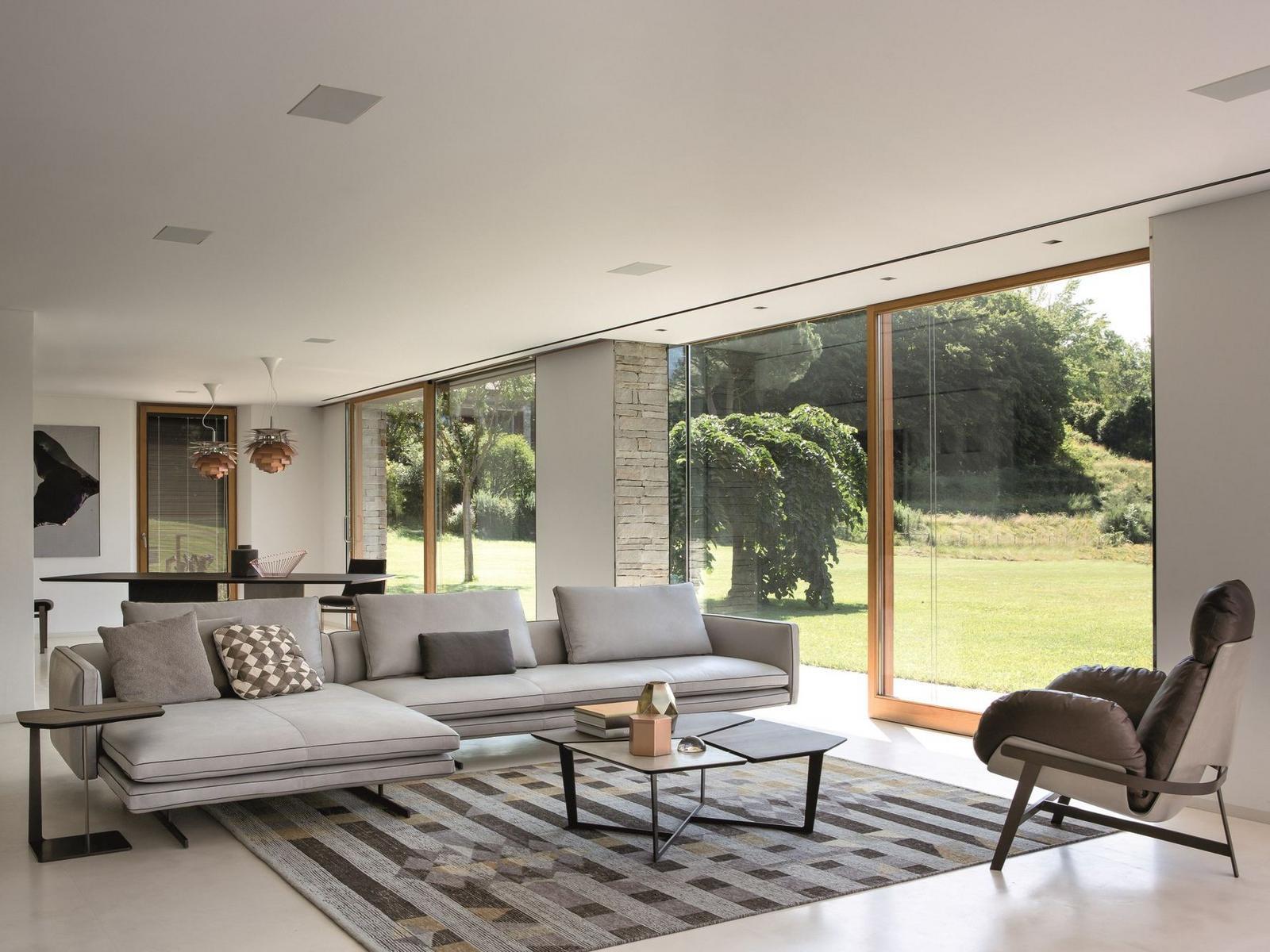 MOSS Fabric sofa with chaise longue MOSS Fabric sofa with chaise longue