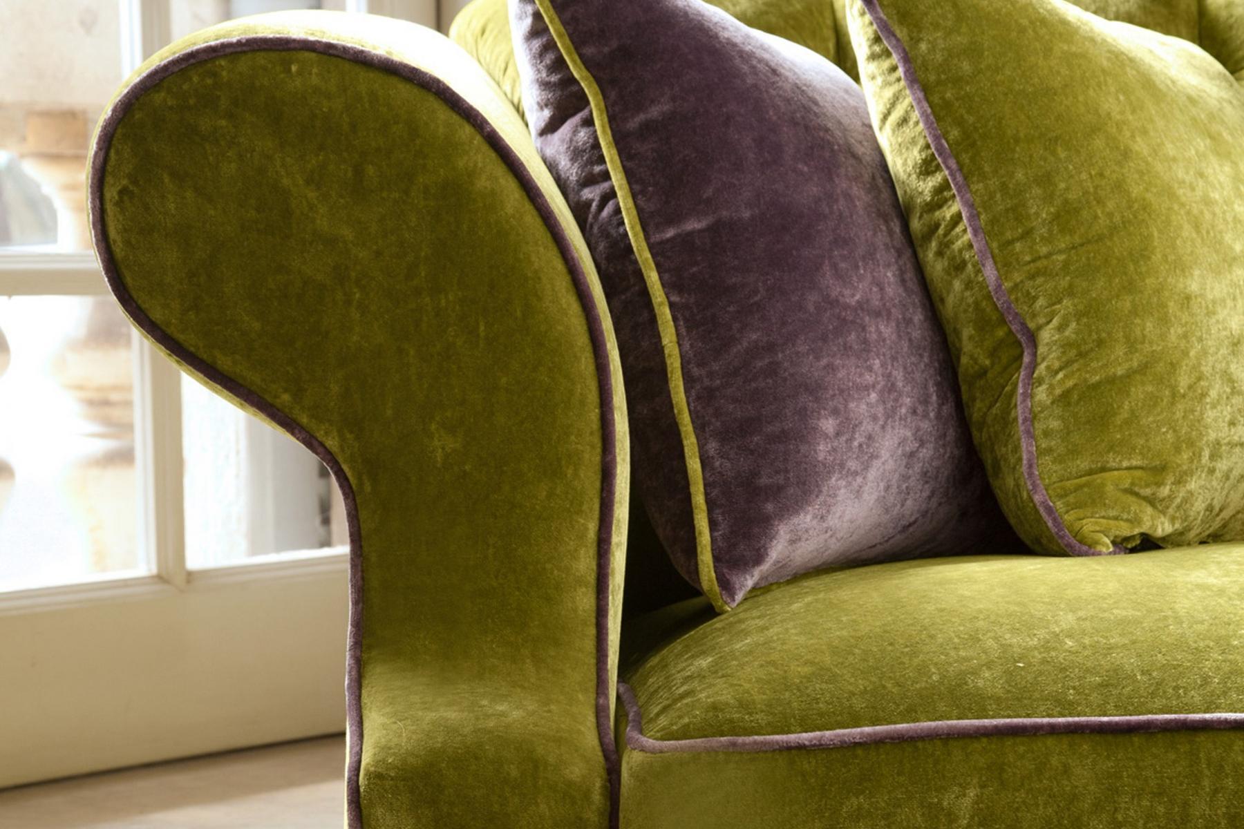 BENJAMIN Upholstered fabric armchair with armrests