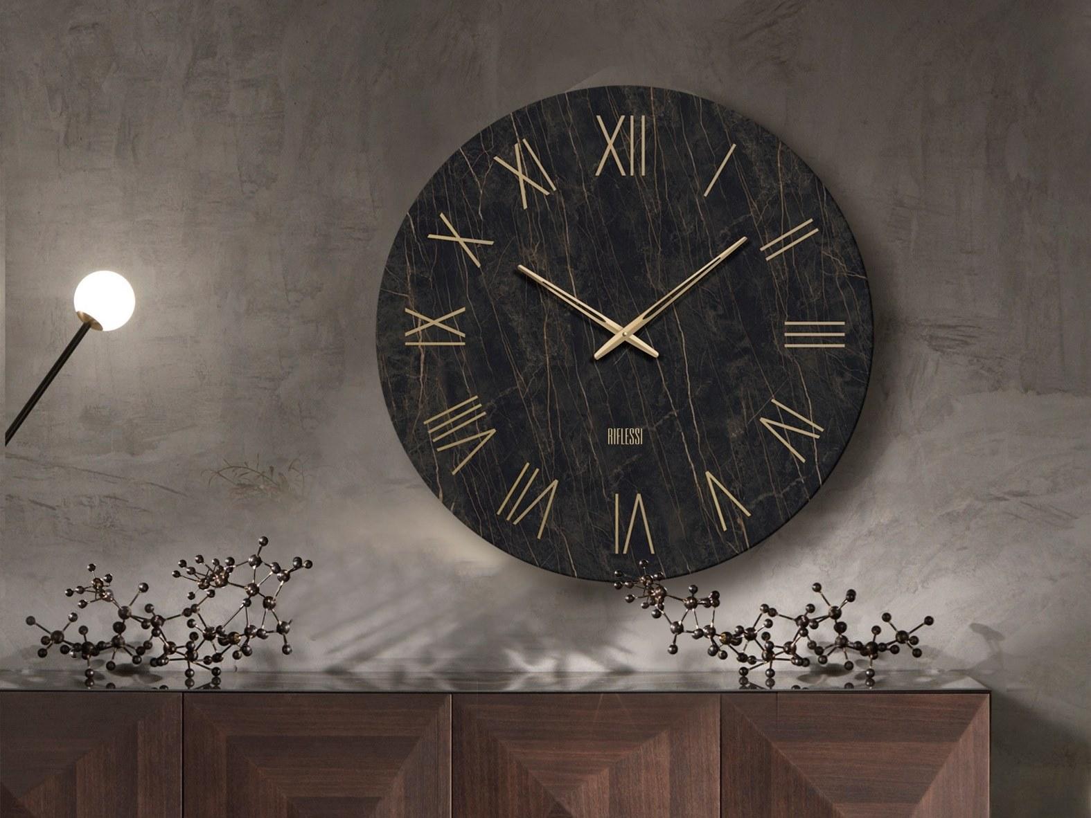 PORTOFINO Wall-mounted screen printed glass clock