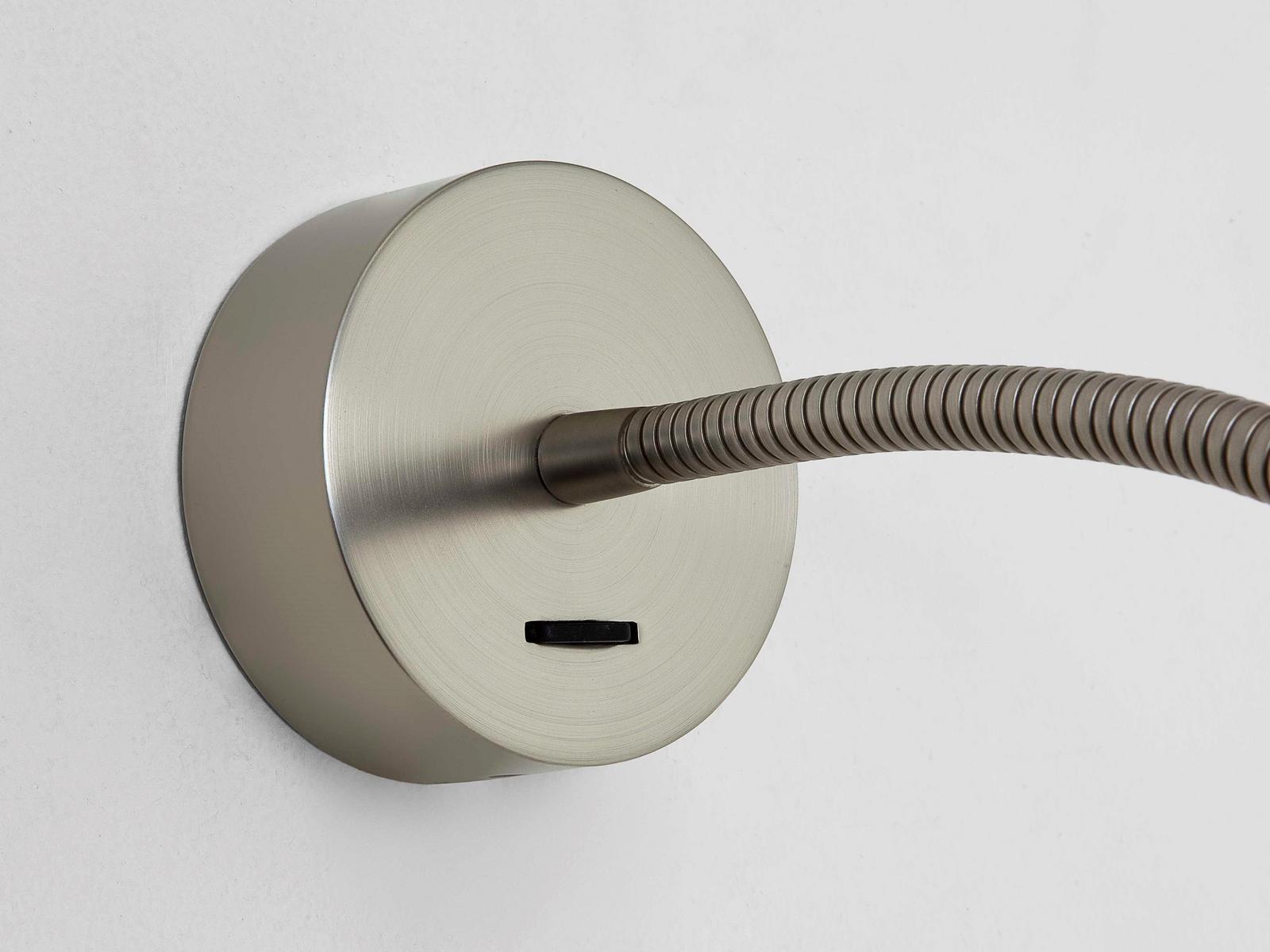 FOSSO LED zinc reading lamp with swing arm