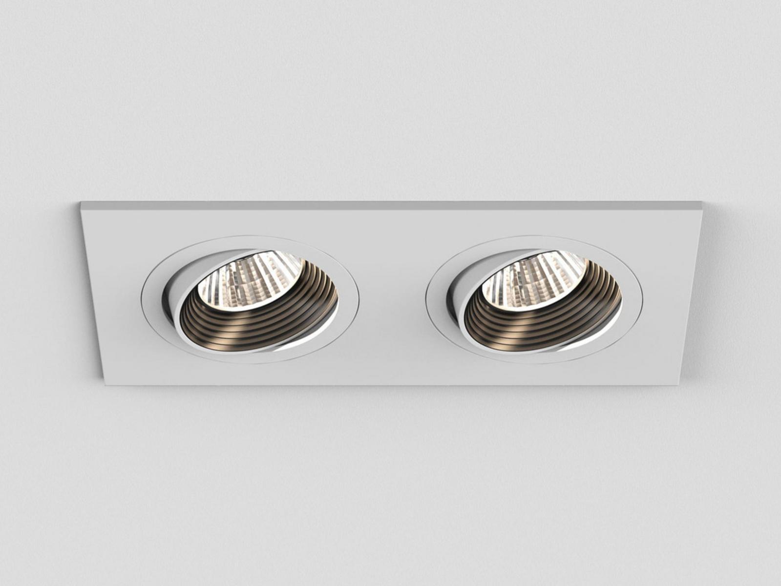 APRILIA TWIN LED adjustable recessed steel spotlight
